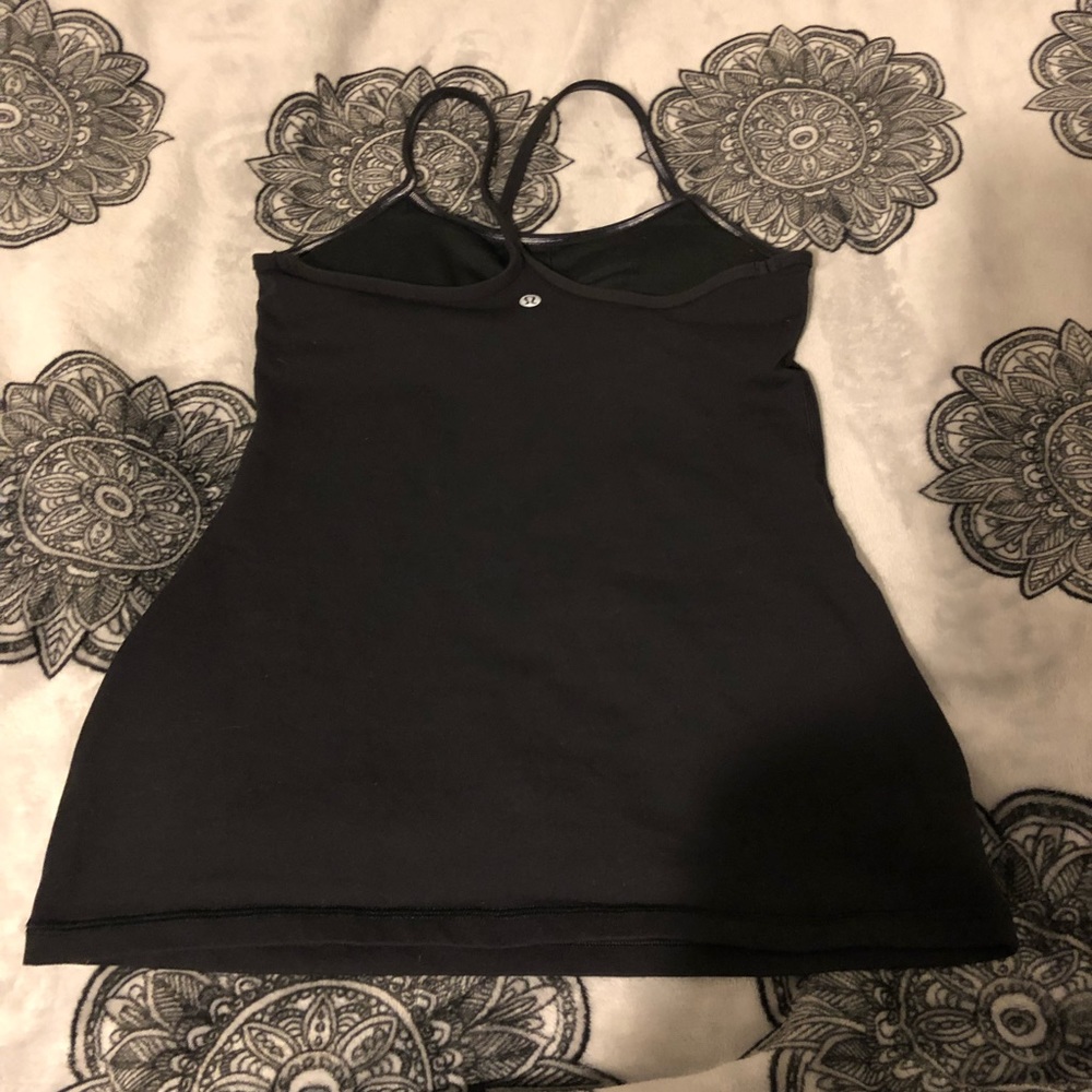 Lululemon Power Y tank top size 6 black